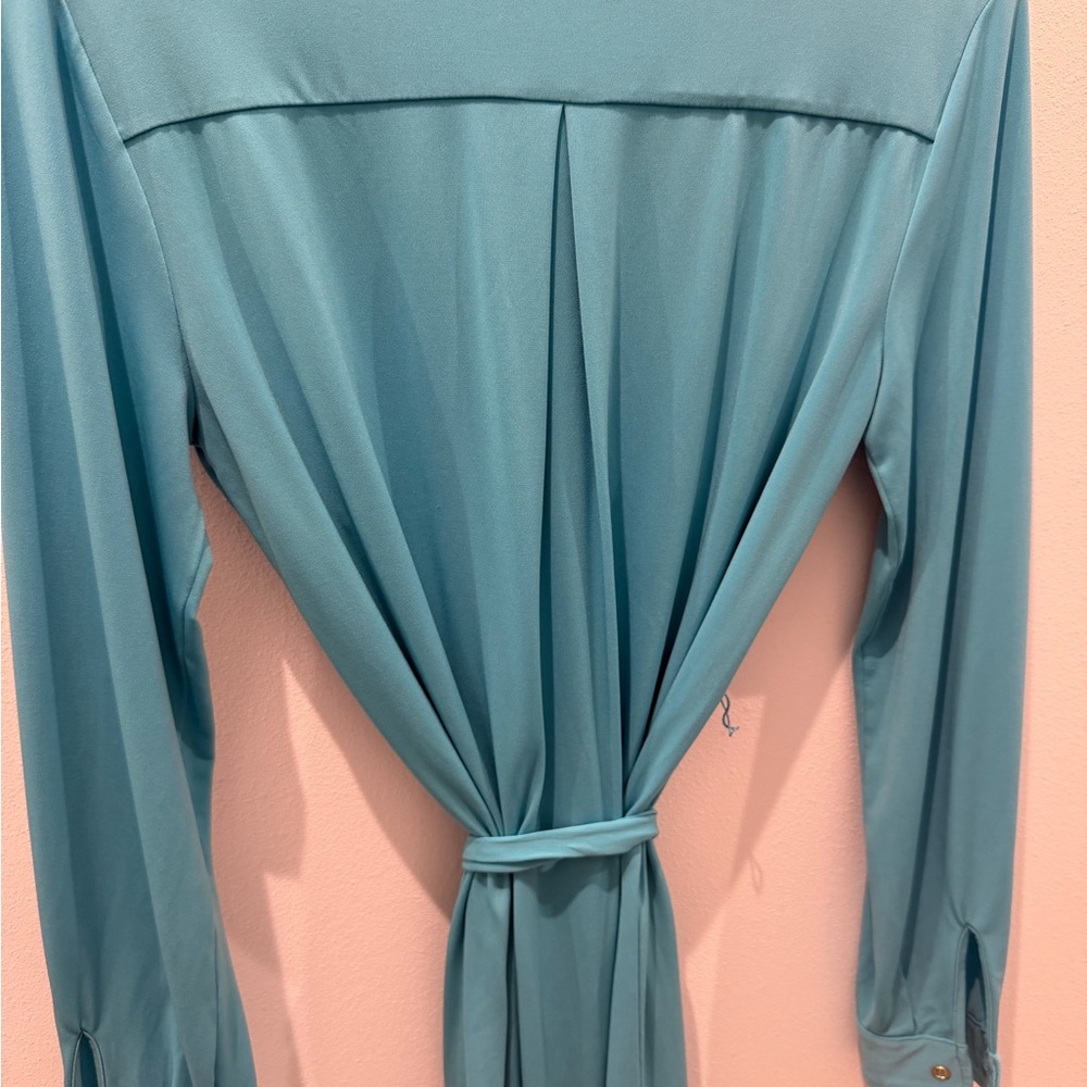 Calvin Klein Aqua Blouse - Picture 2 of 5